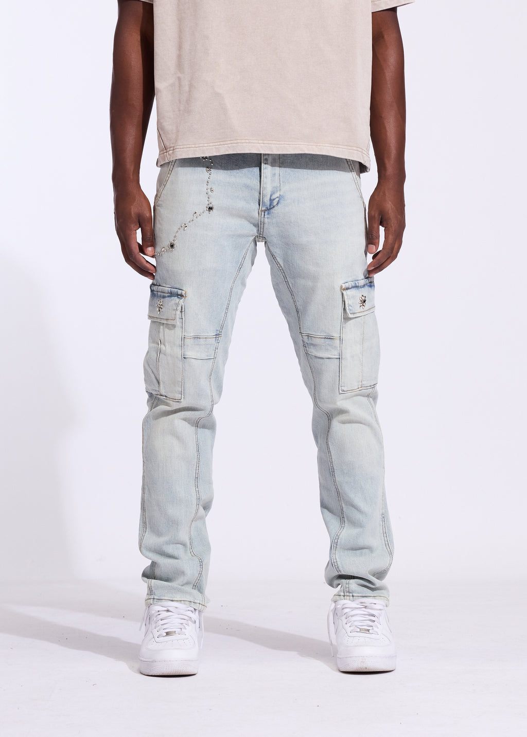 Cades Straight Cargo Denim (Blue)