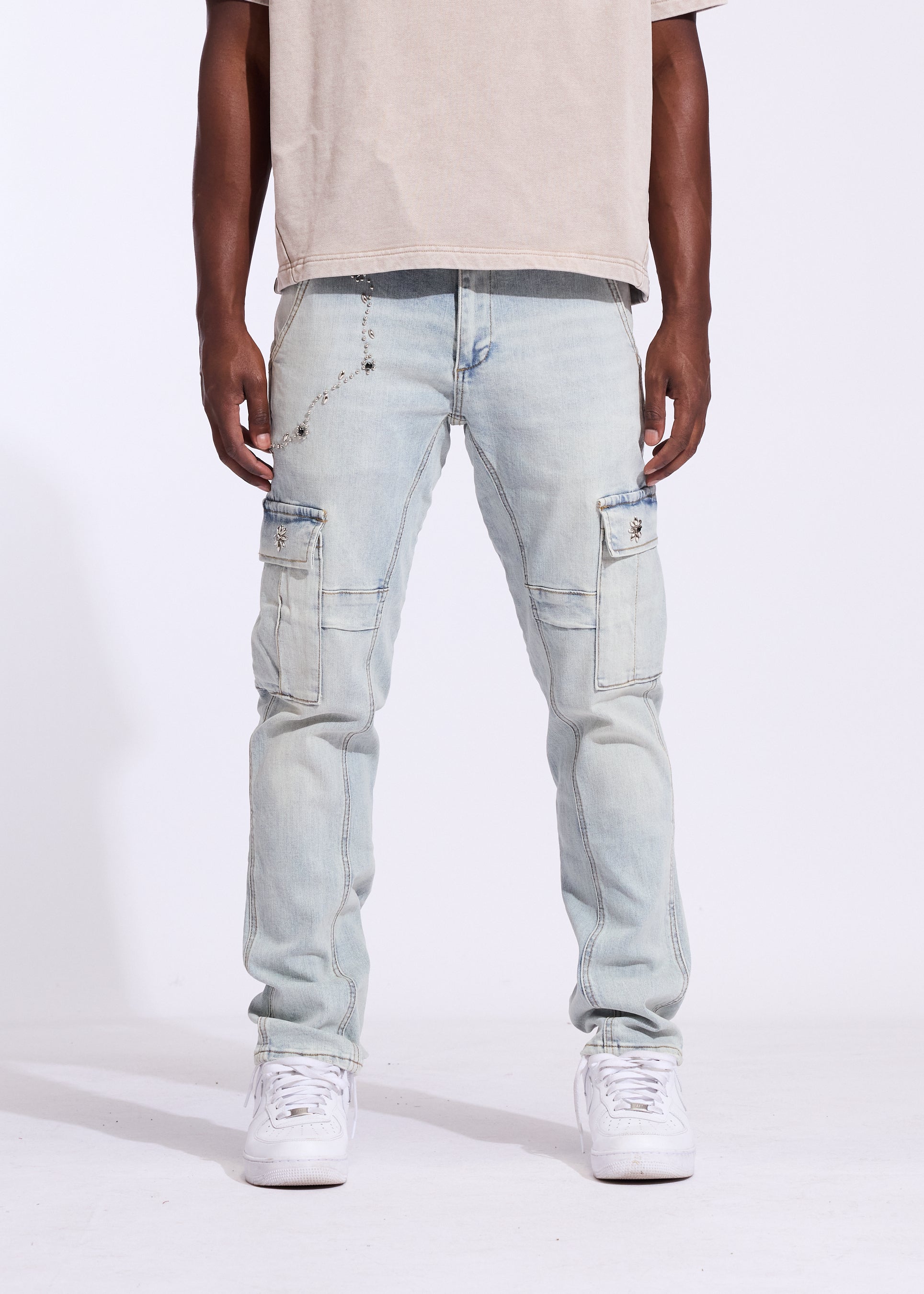 Cades Straight Cargo Denim (Blue)