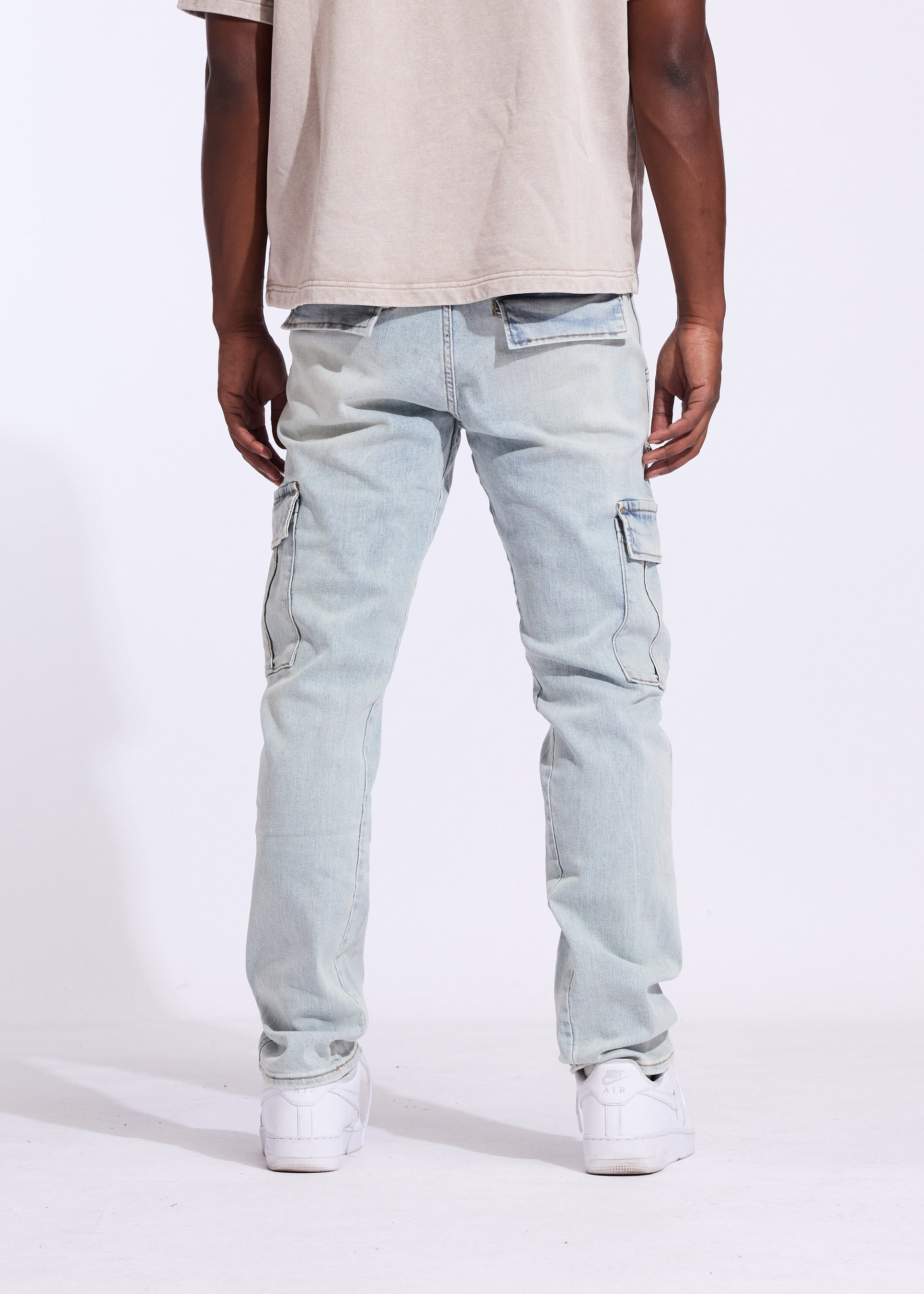 Cades Straight Cargo Denim (Blue)