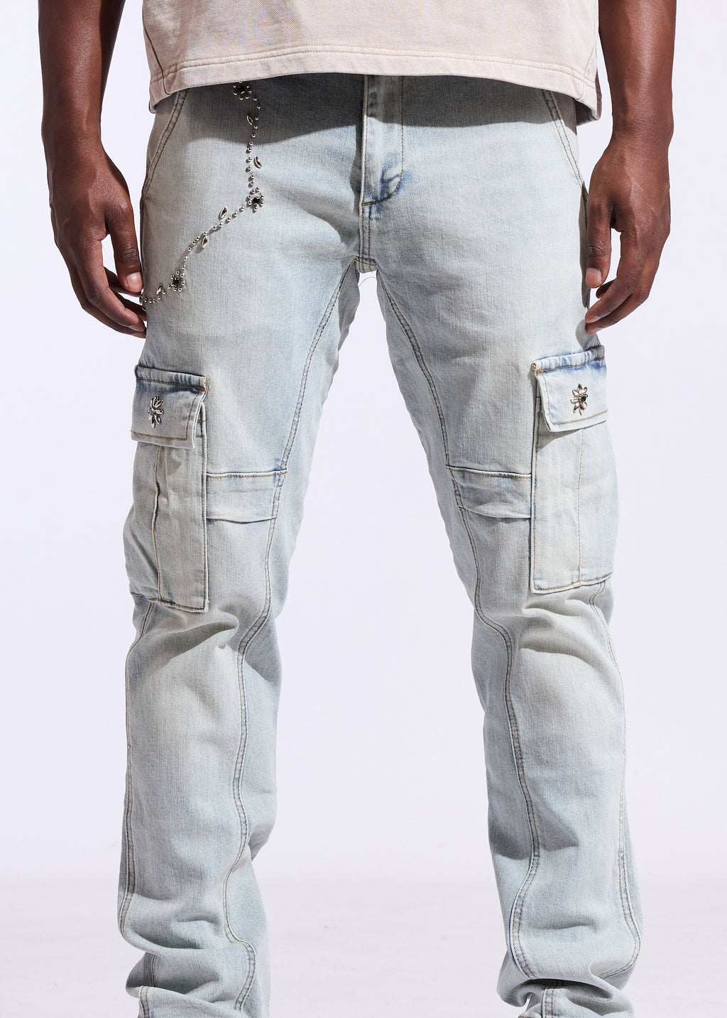 Cades Straight Cargo Denim (Blue)