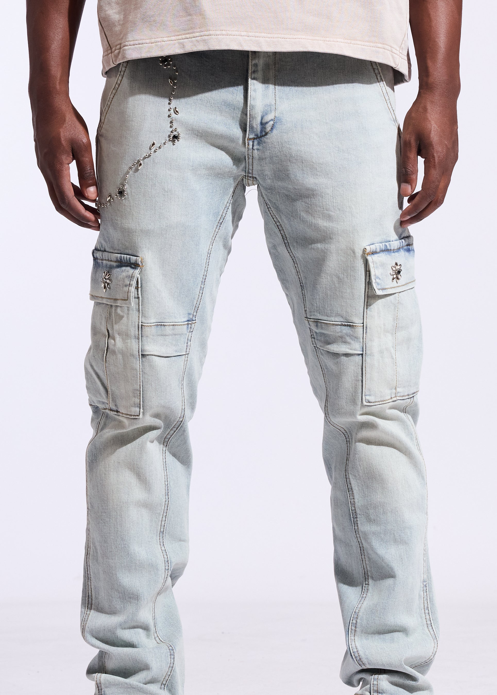 Cades Straight Cargo Denim (Blue)