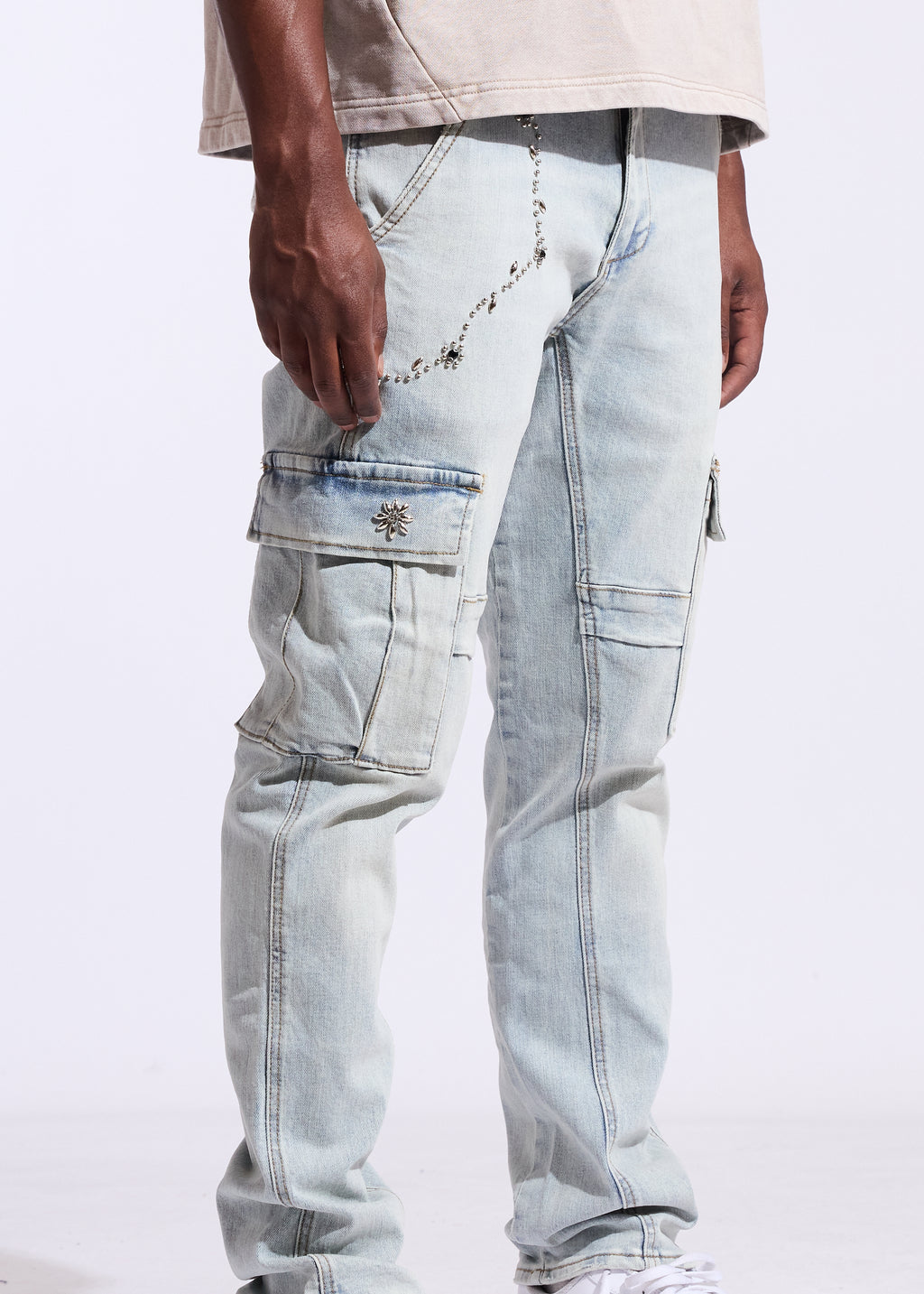 Cades Straight Cargo Denim (Blue)