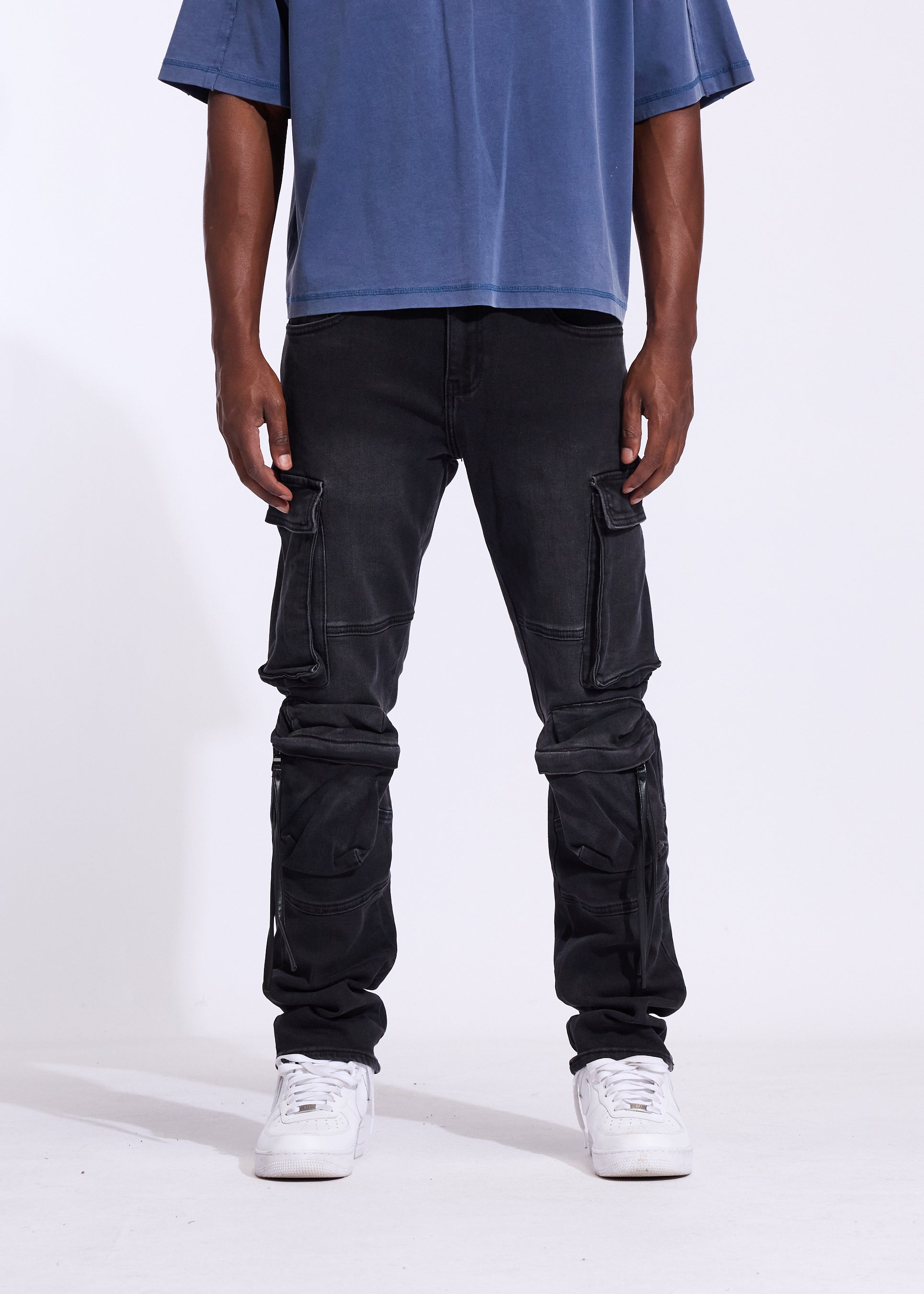 Clutch Straight Cargo Denim (Vintage Black)