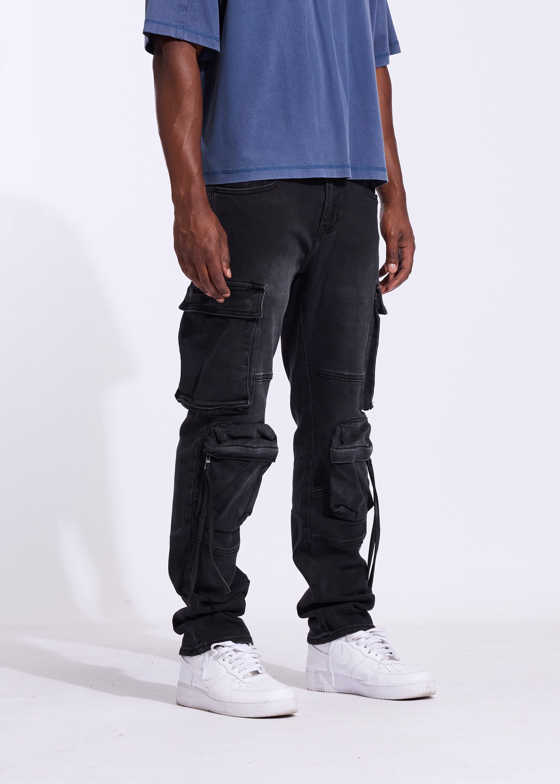 Clutch Straight Cargo Denim (Vintage Black)