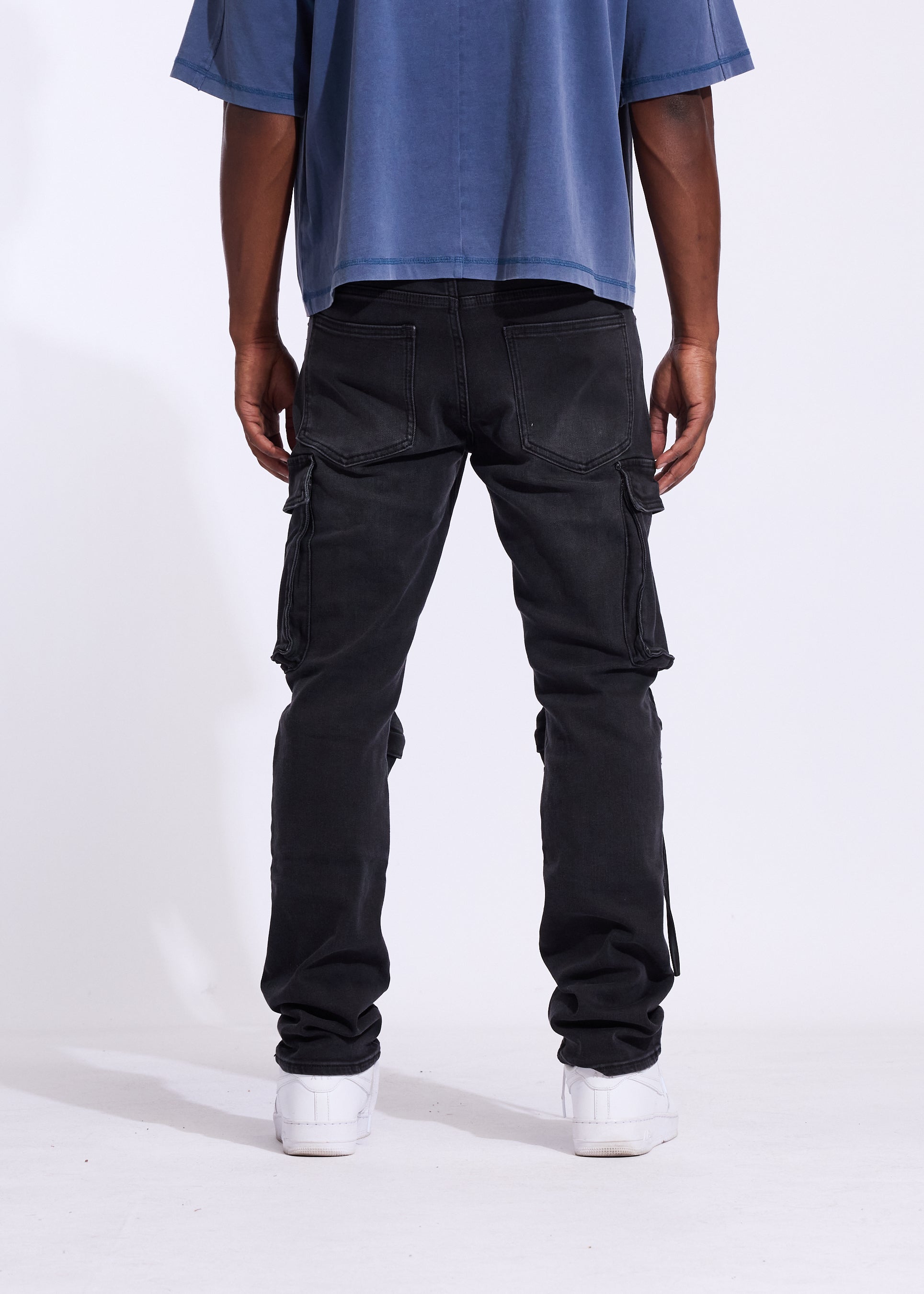 Clutch Straight Cargo Denim (Vintage Black)