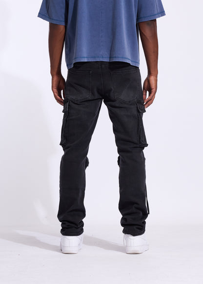 Clutch Straight Cargo Denim (Vintage Black)