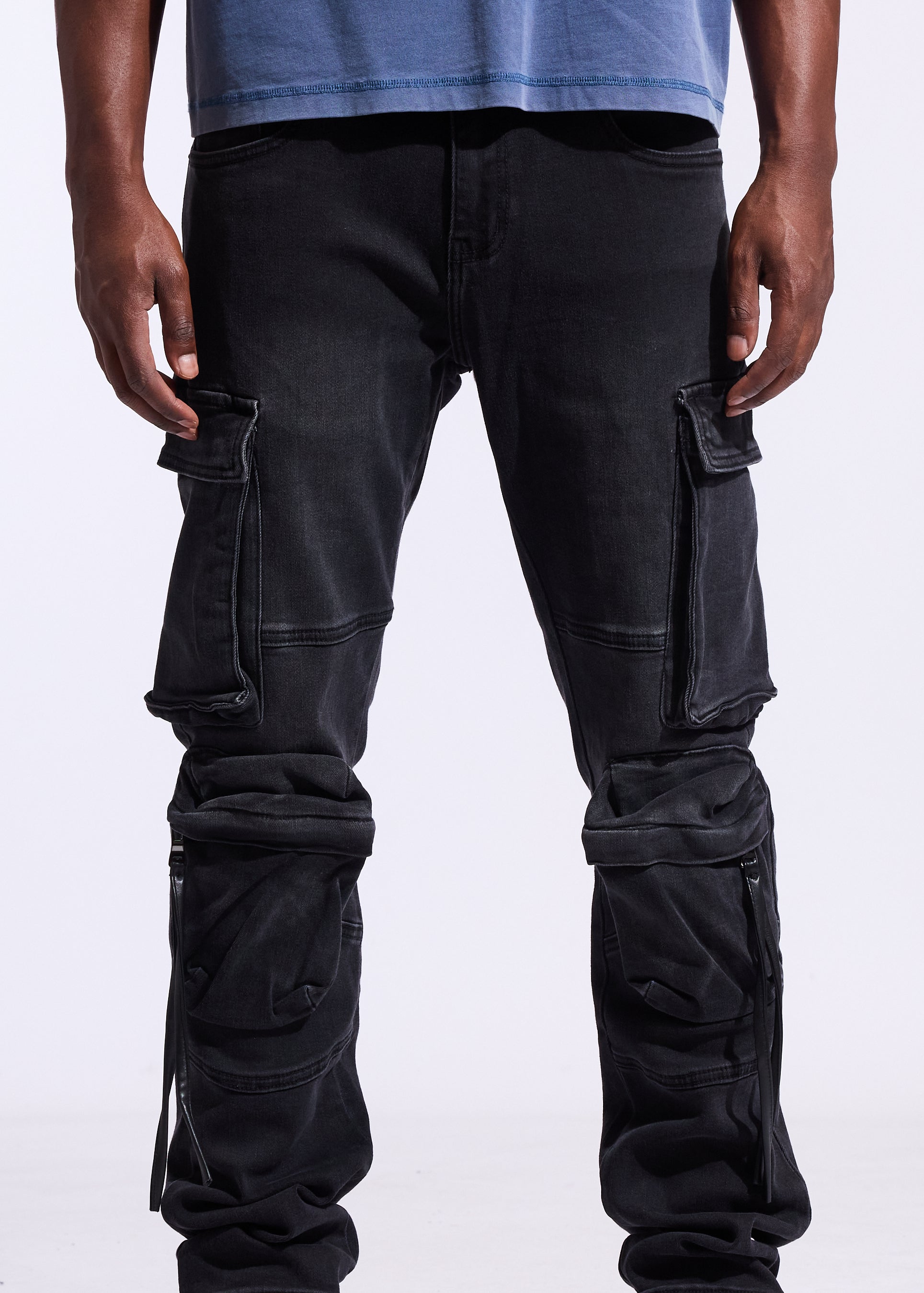 Clutch Straight Cargo Denim (Vintage Black)