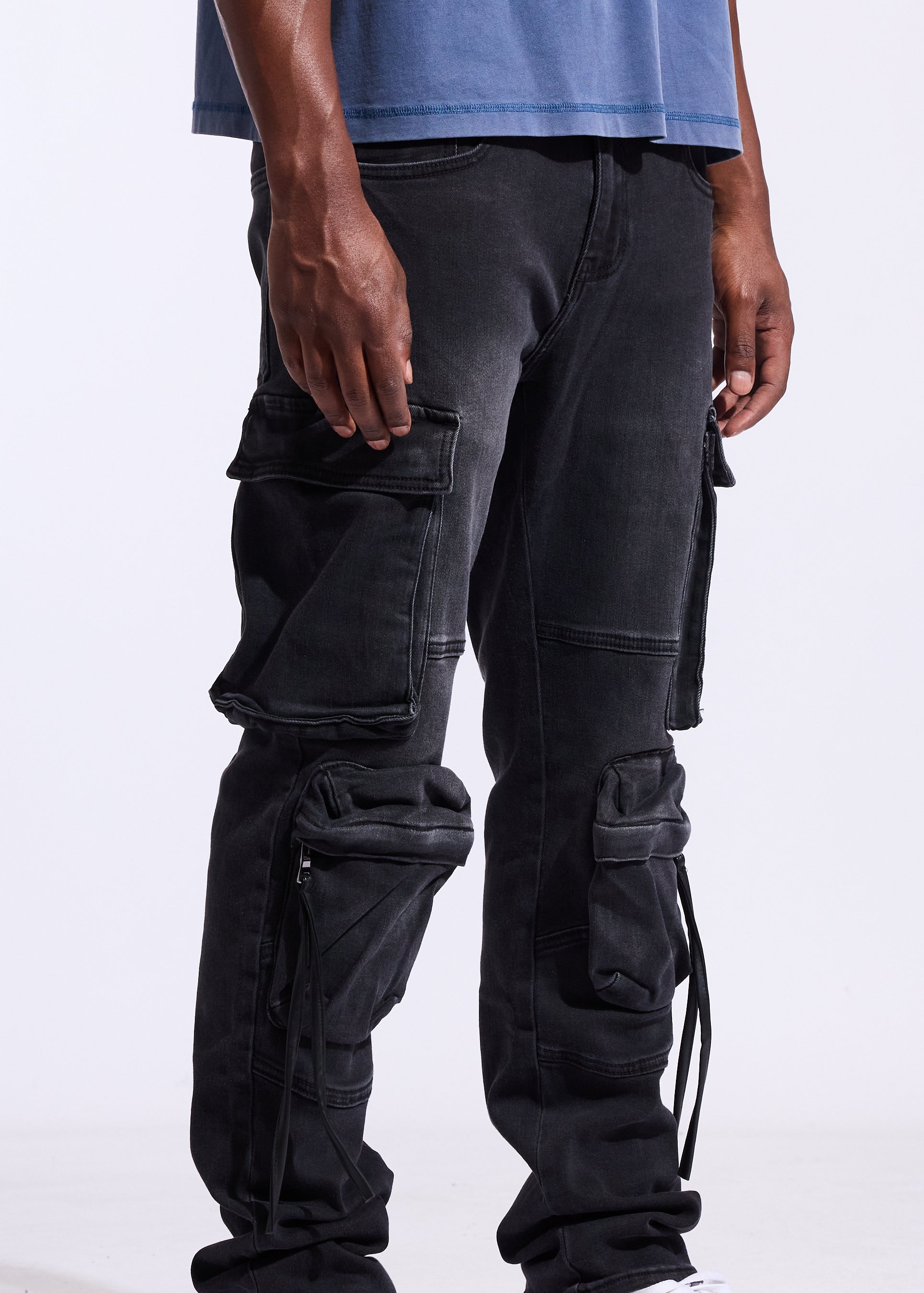 Clutch Straight Cargo Denim (Vintage Black)