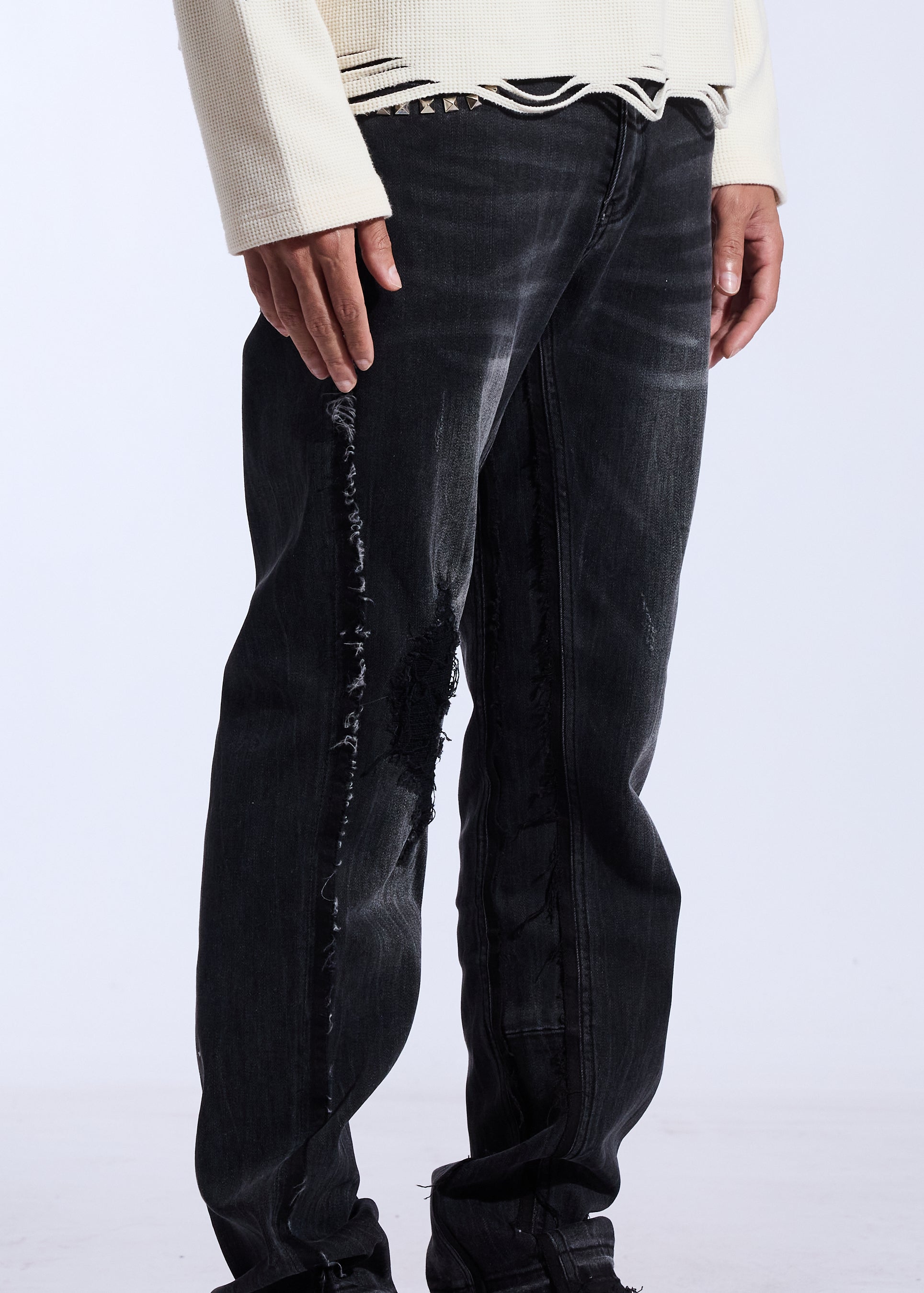 Duke Relaxed Denim (Washed Black)