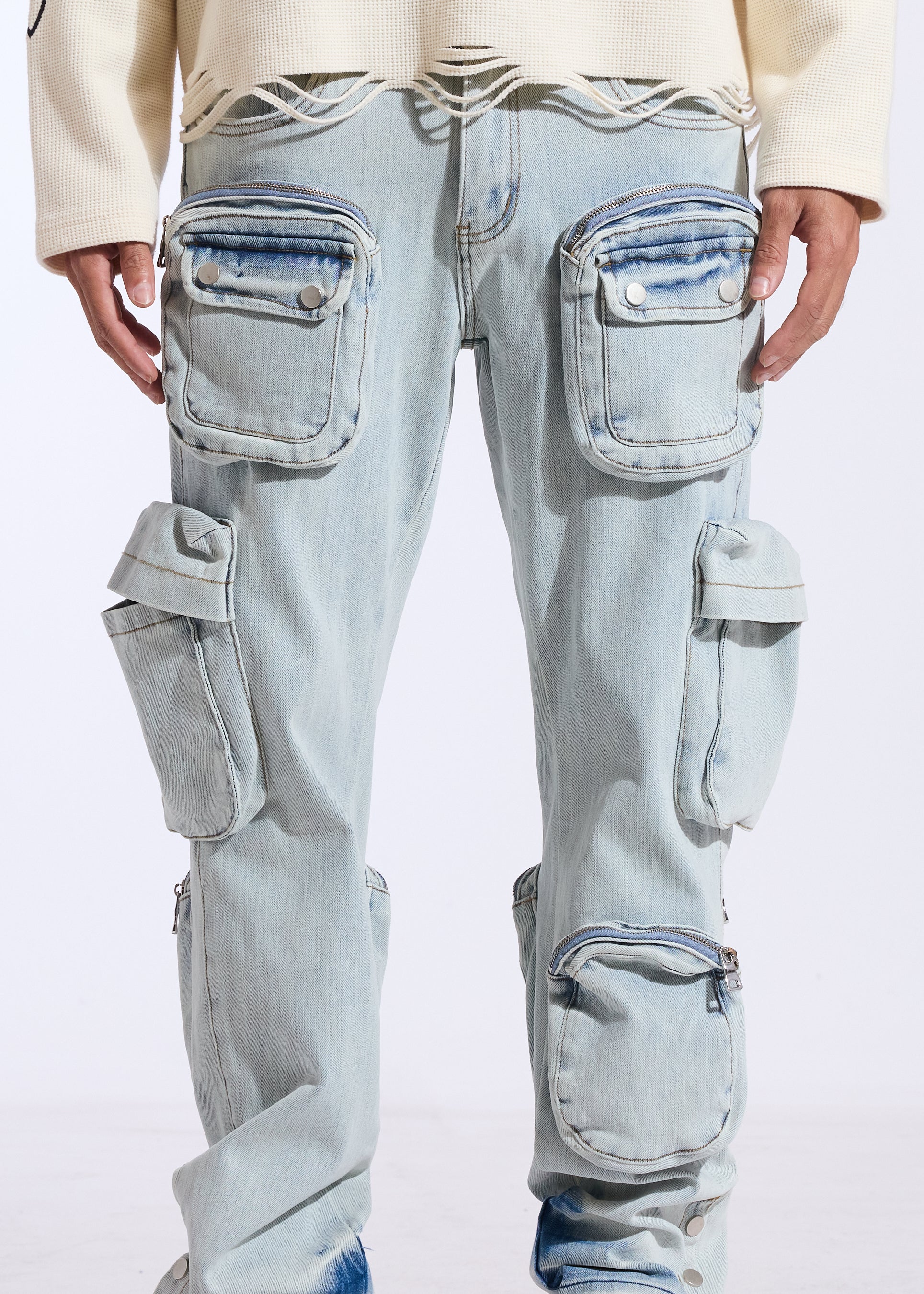Luka Cargo Denim (Light Bleach)