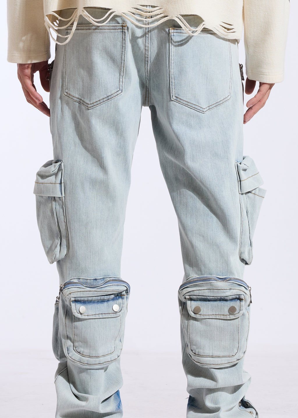 Luka Cargo Denim (Light Bleach)