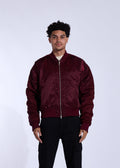Clean Bomber Jacket (Oxblood)
