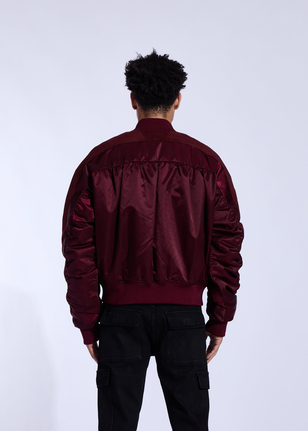 Clean Bomber Jacket (Oxblood)