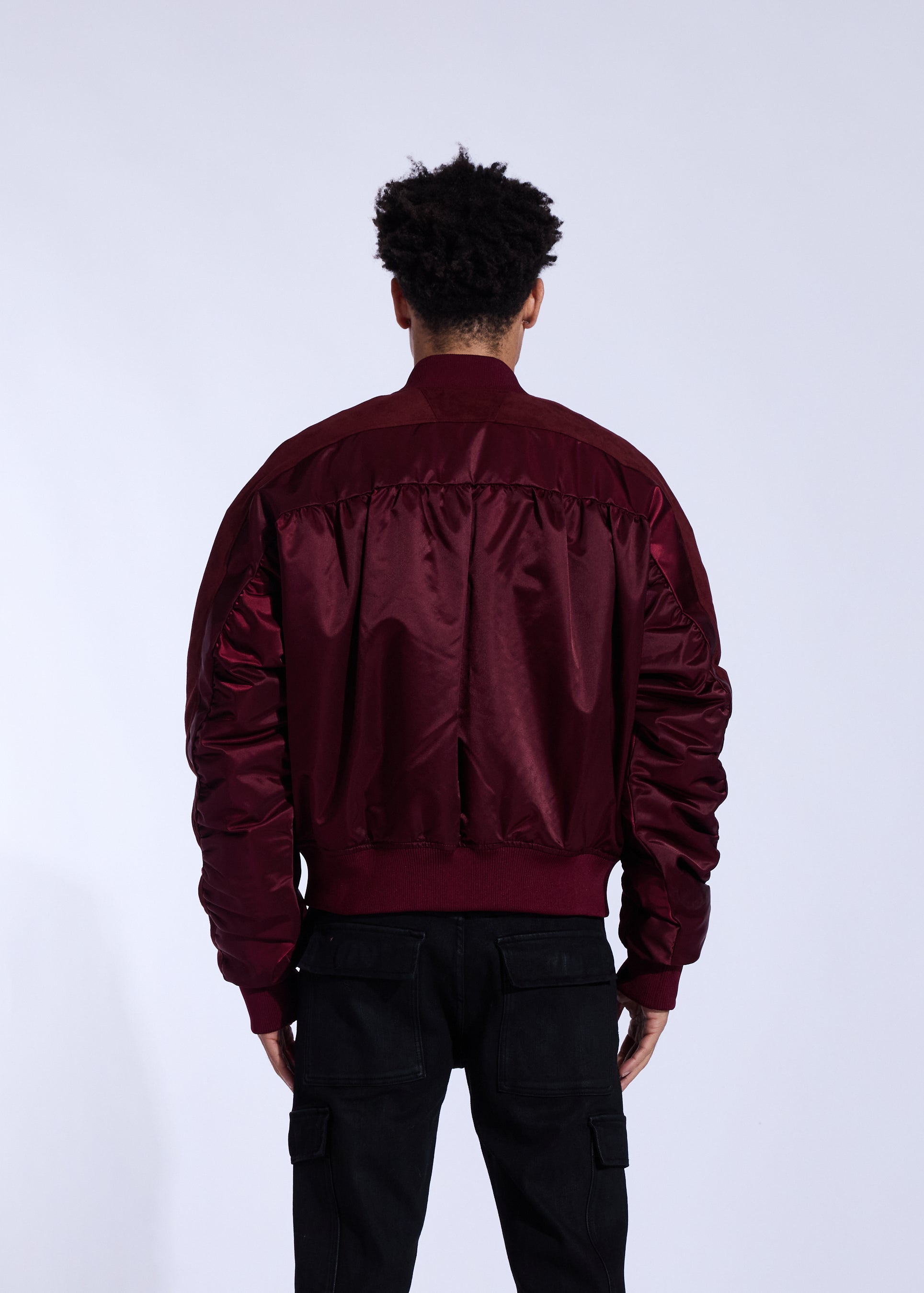 Clean Bomber Jacket (Oxblood)