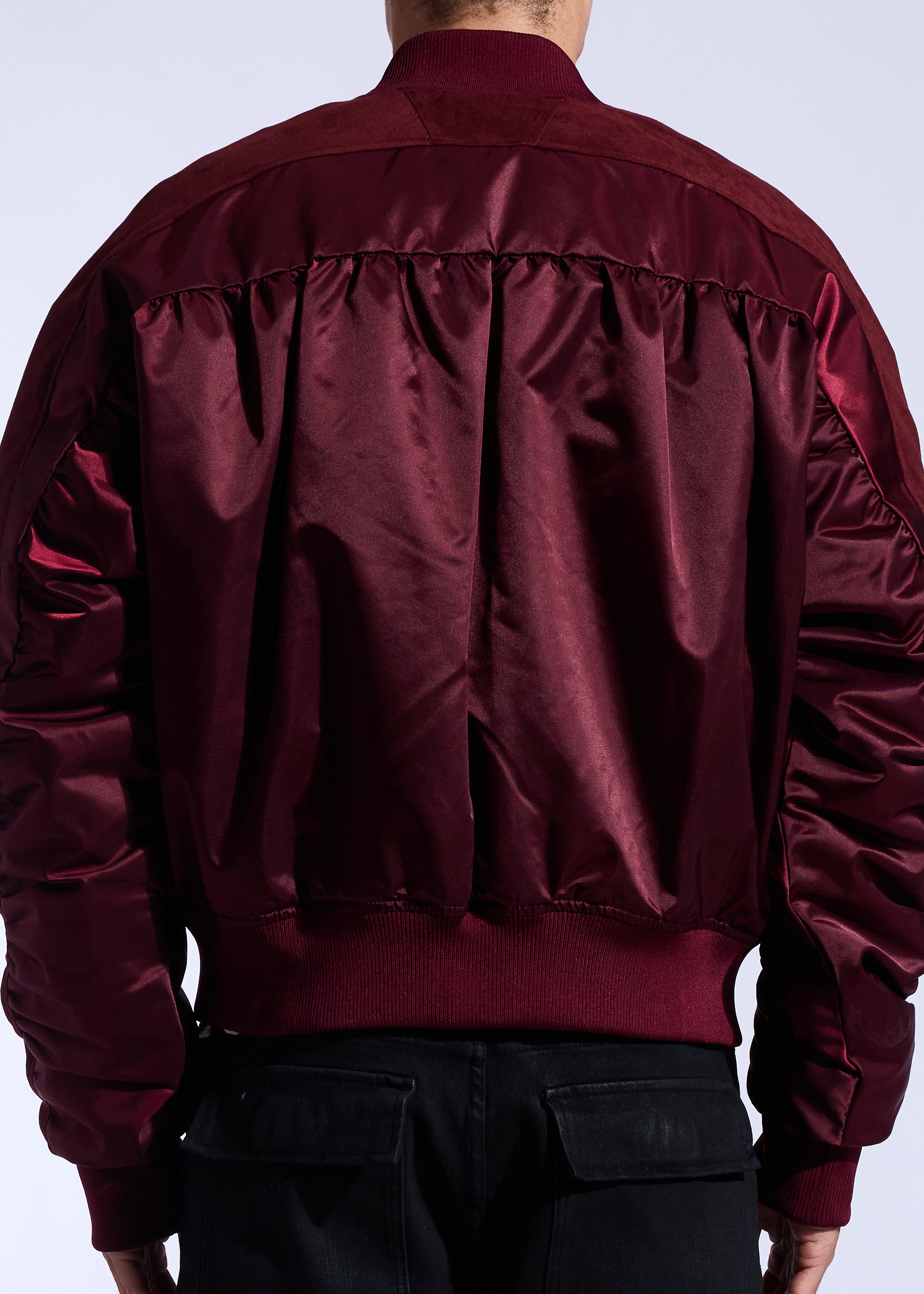Clean Bomber Jacket (Oxblood)