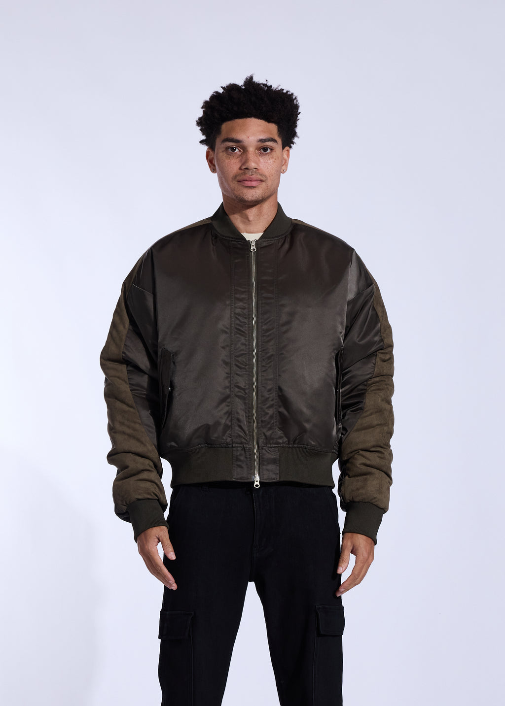 Clean Bomber Jacket (Olive)