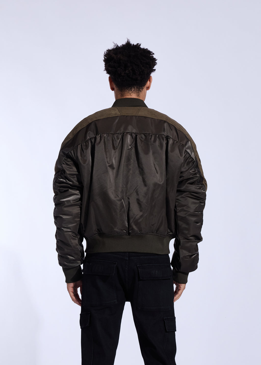Clean Bomber Jacket (Olive)
