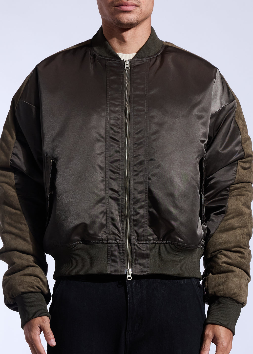 Clean Bomber Jacket (Olive)