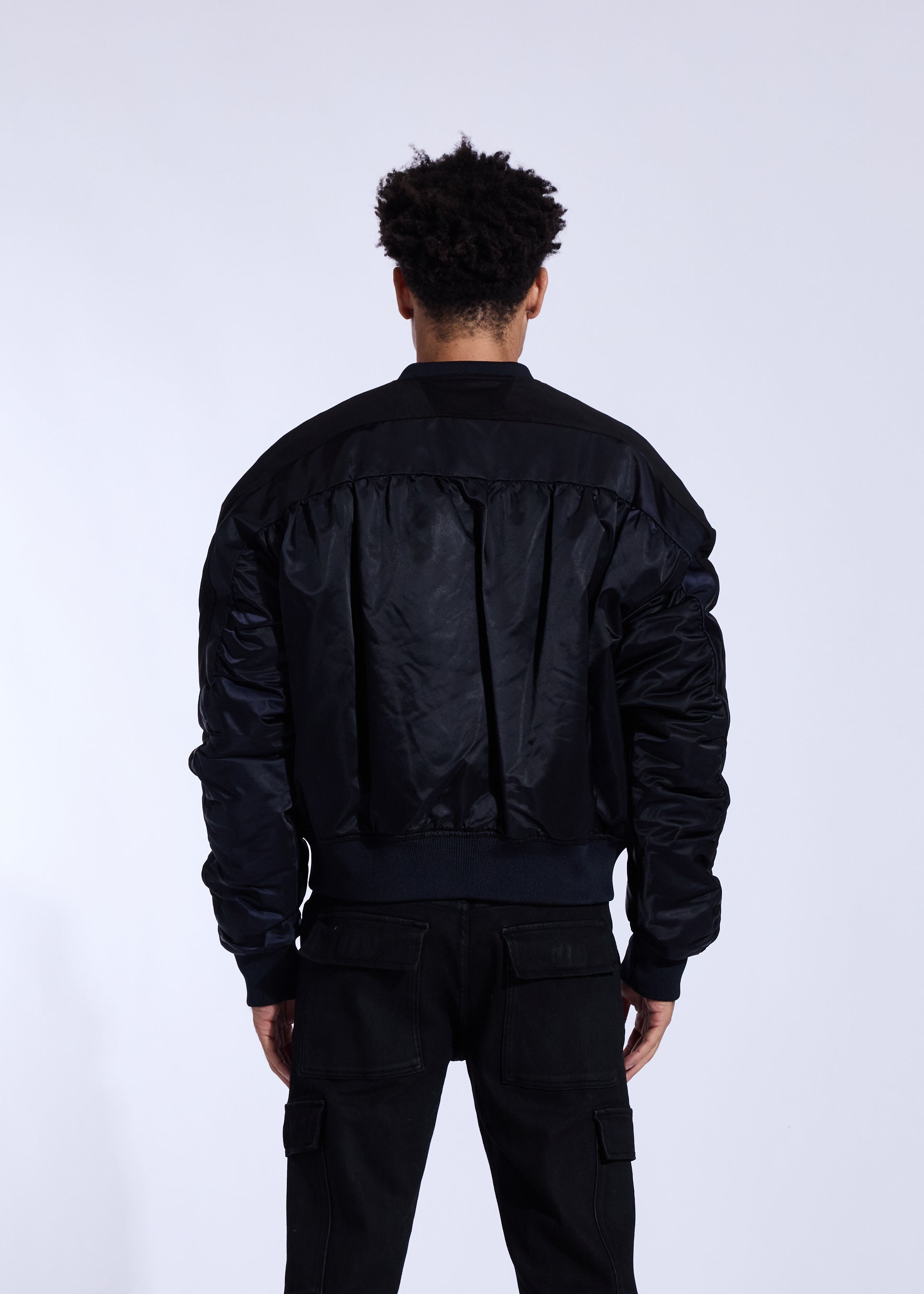 Clean Bomber Jacket (Midnight Blue)