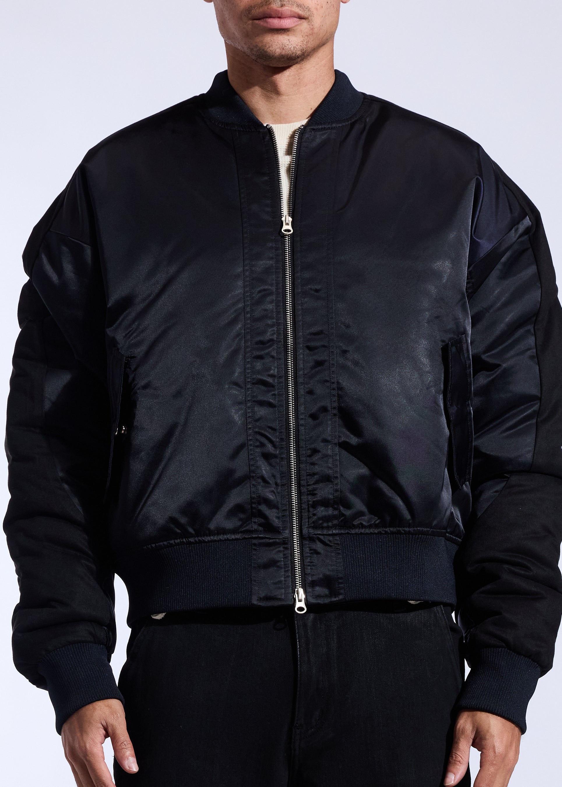 Clean Bomber Jacket (Midnight Blue)