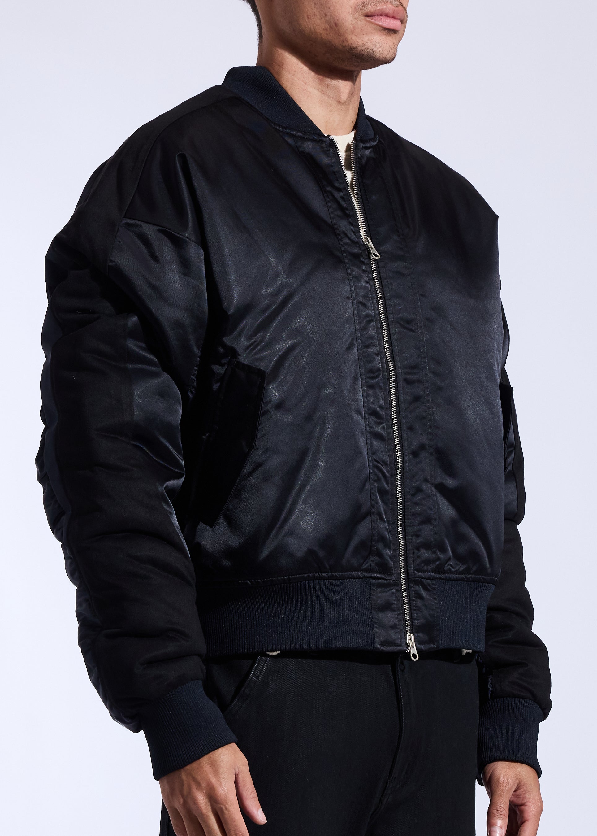 Clean Bomber Jacket (Midnight Blue)