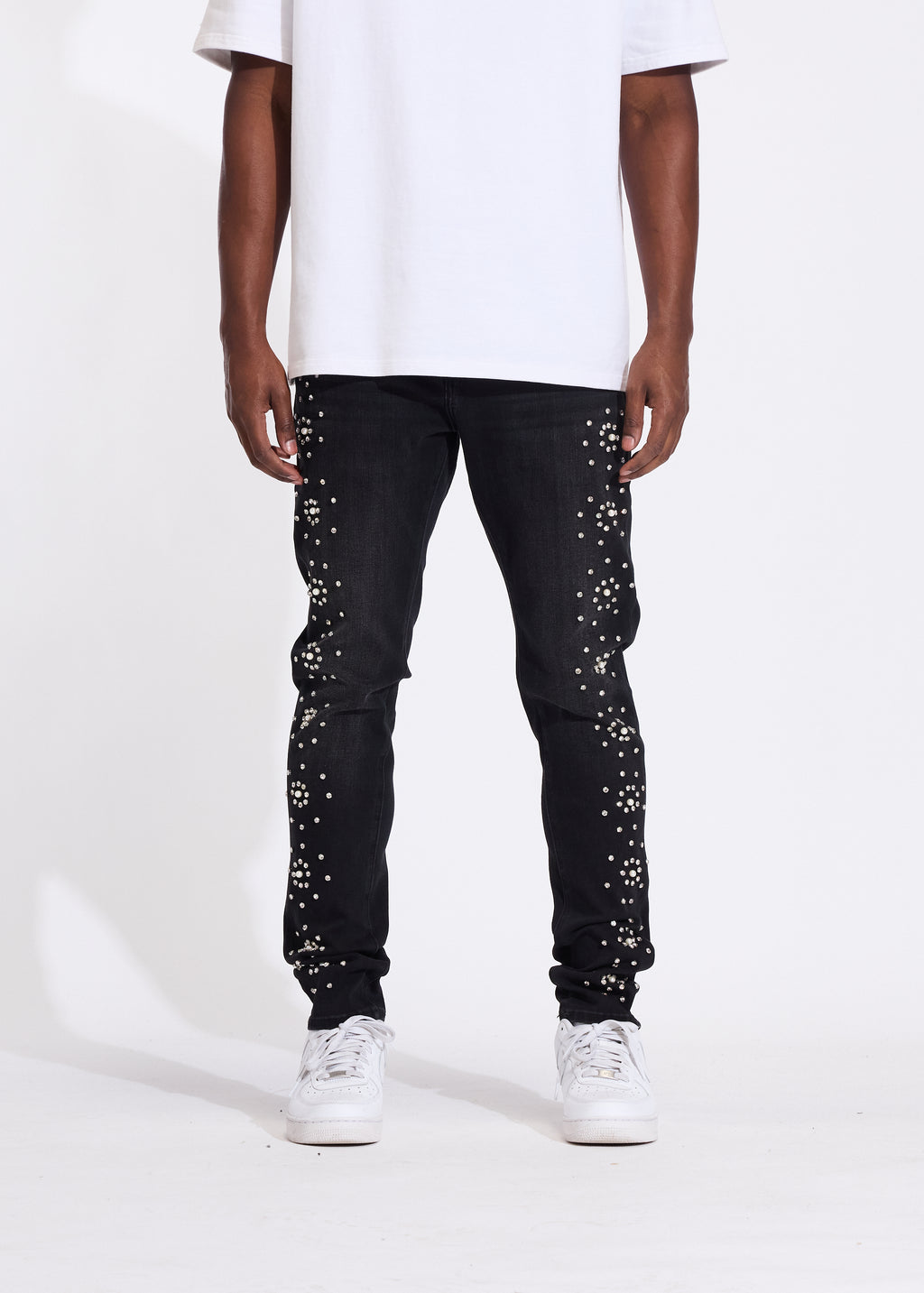 Pearl Skinny Denim (Black Washed)