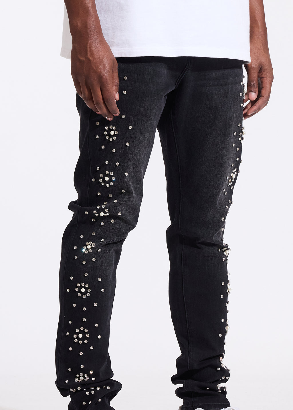 Pearl Skinny Denim (Black Washed)