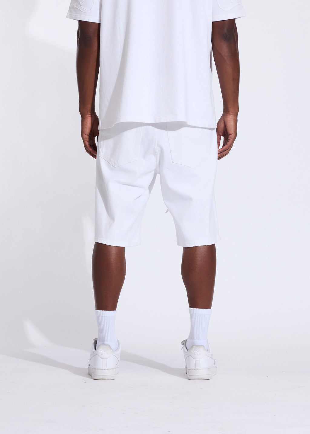 Rod Denim Shorts (White)