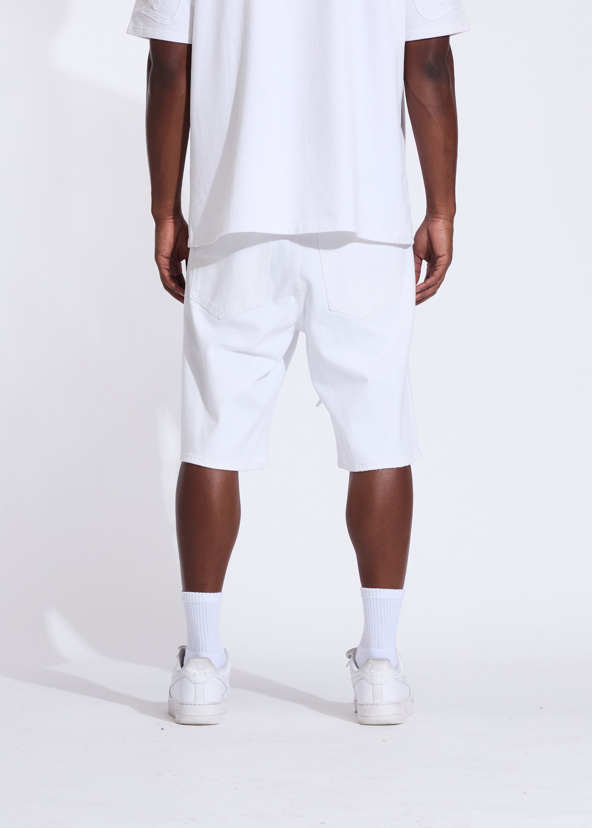 Rod Denim Shorts (White)