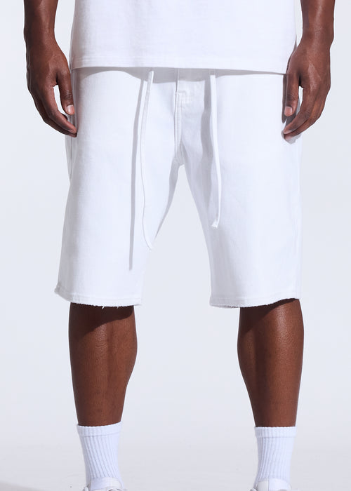 Rod Denim Shorts (White)