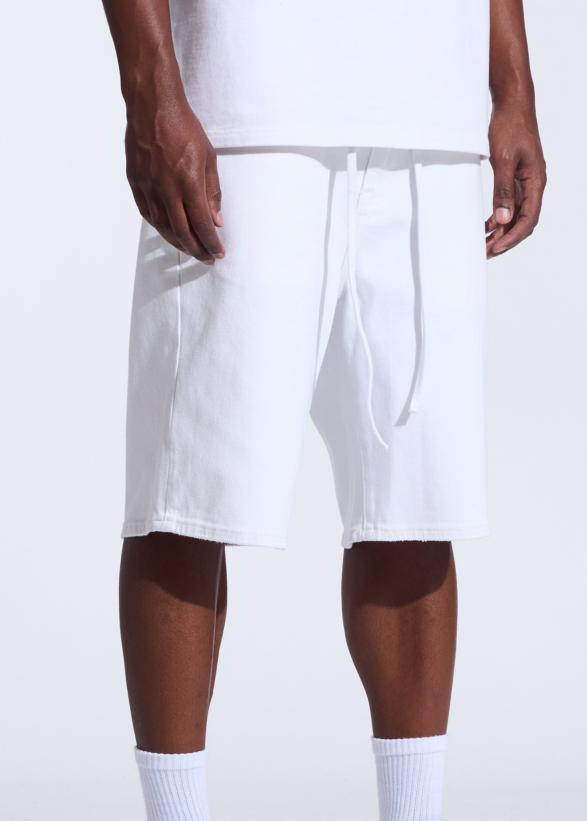Rod Denim Shorts (White)