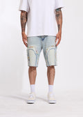 Lotus Denim Shorts (Light Blue)