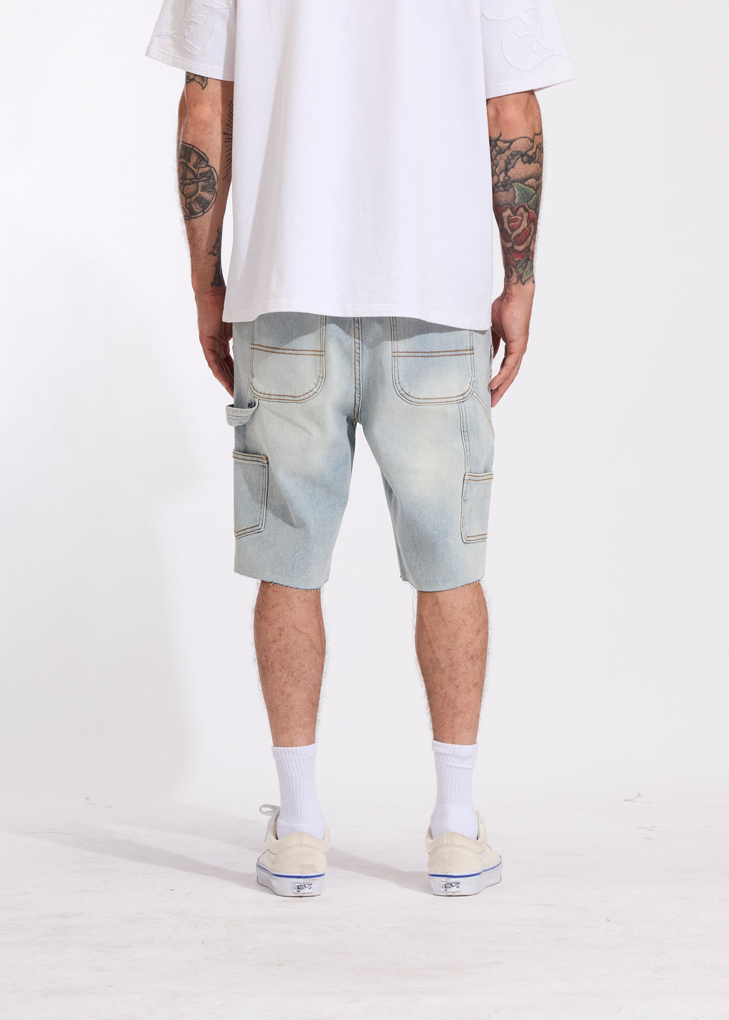 Lotus Denim Shorts (Light Blue)