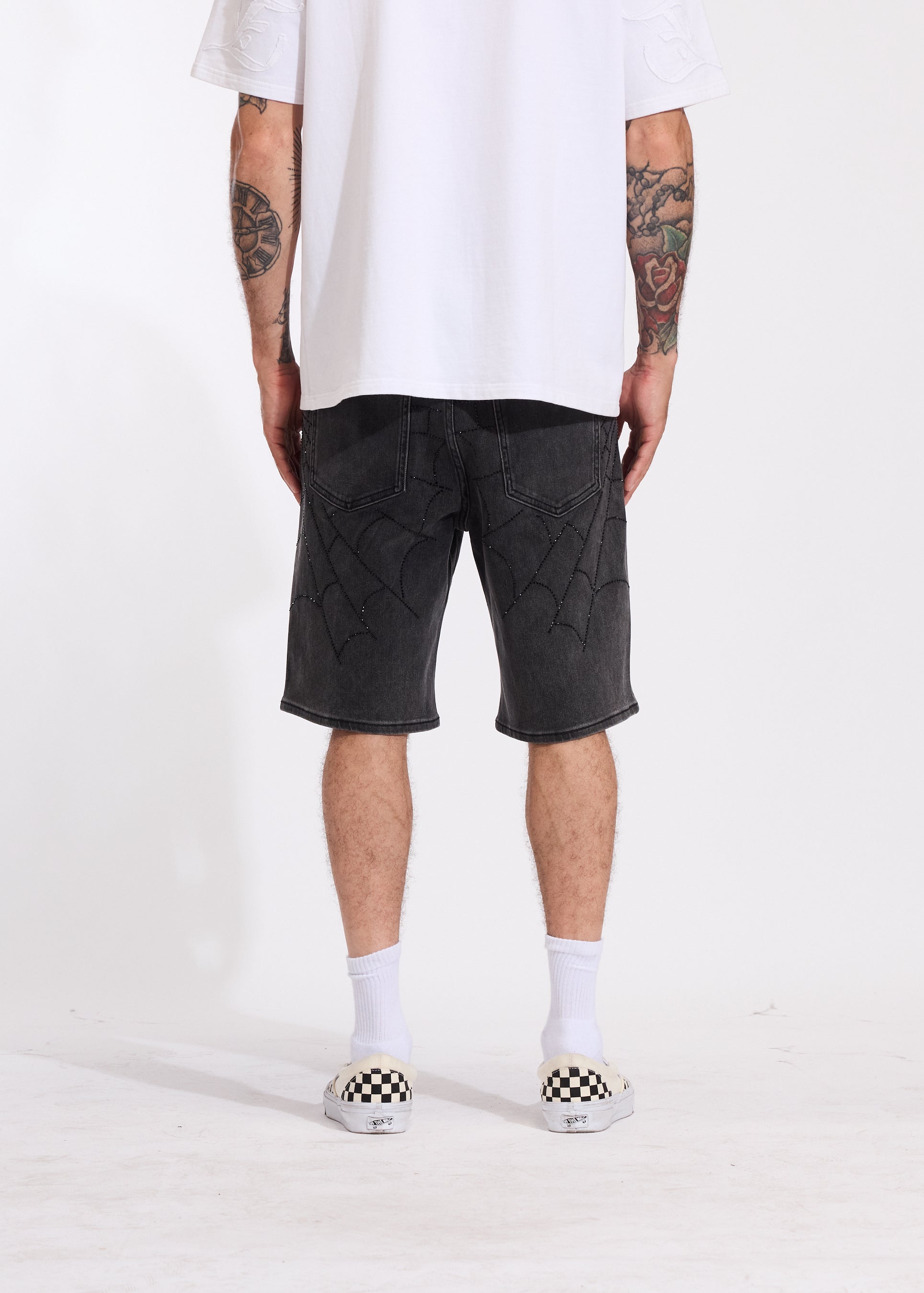 Cena Denim Shorts (Grey Washed)