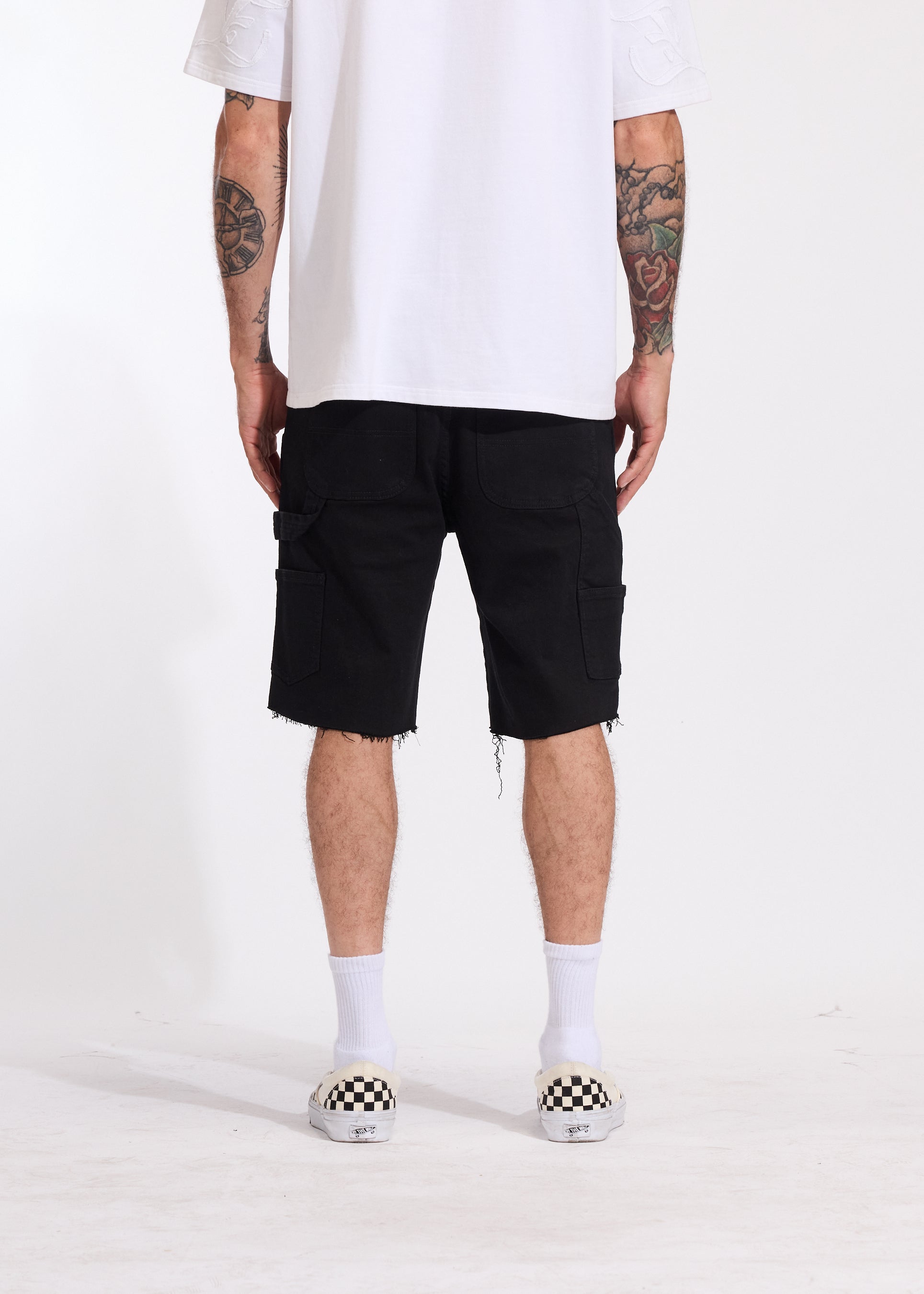 Lotus Denim Shorts (Black)