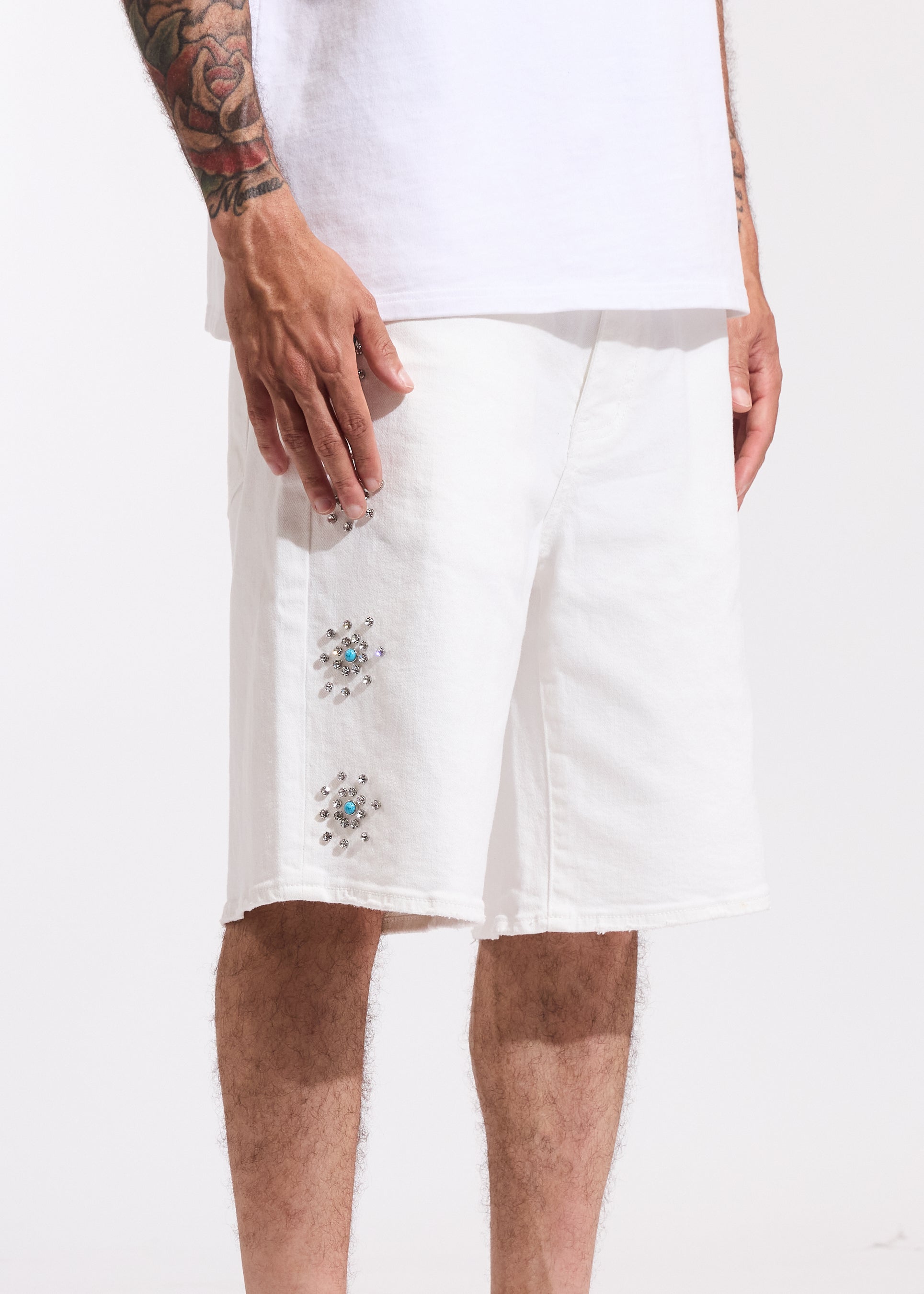 Diamond Shorts (White)