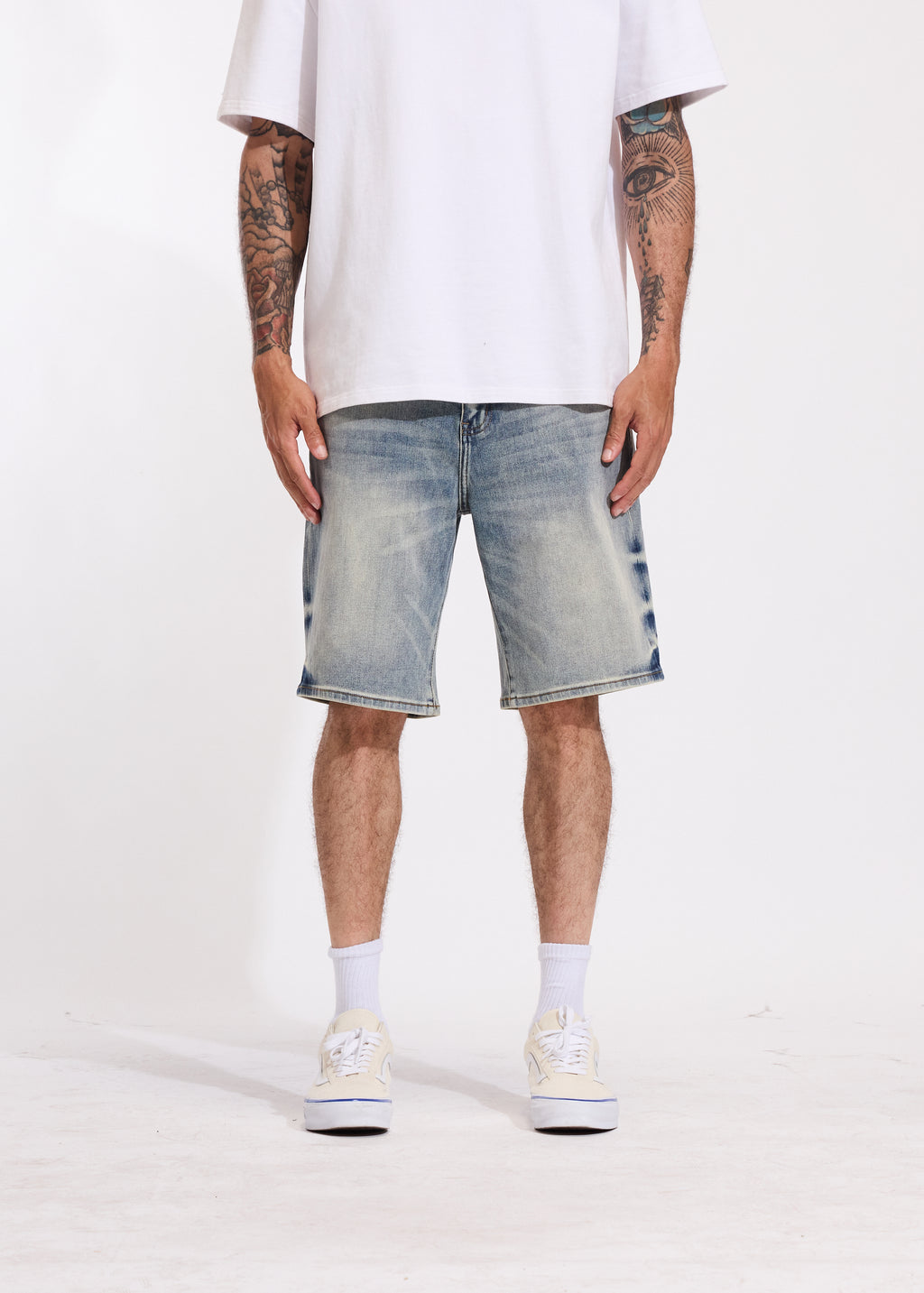 Cena Denim Shorts (Light Blue)