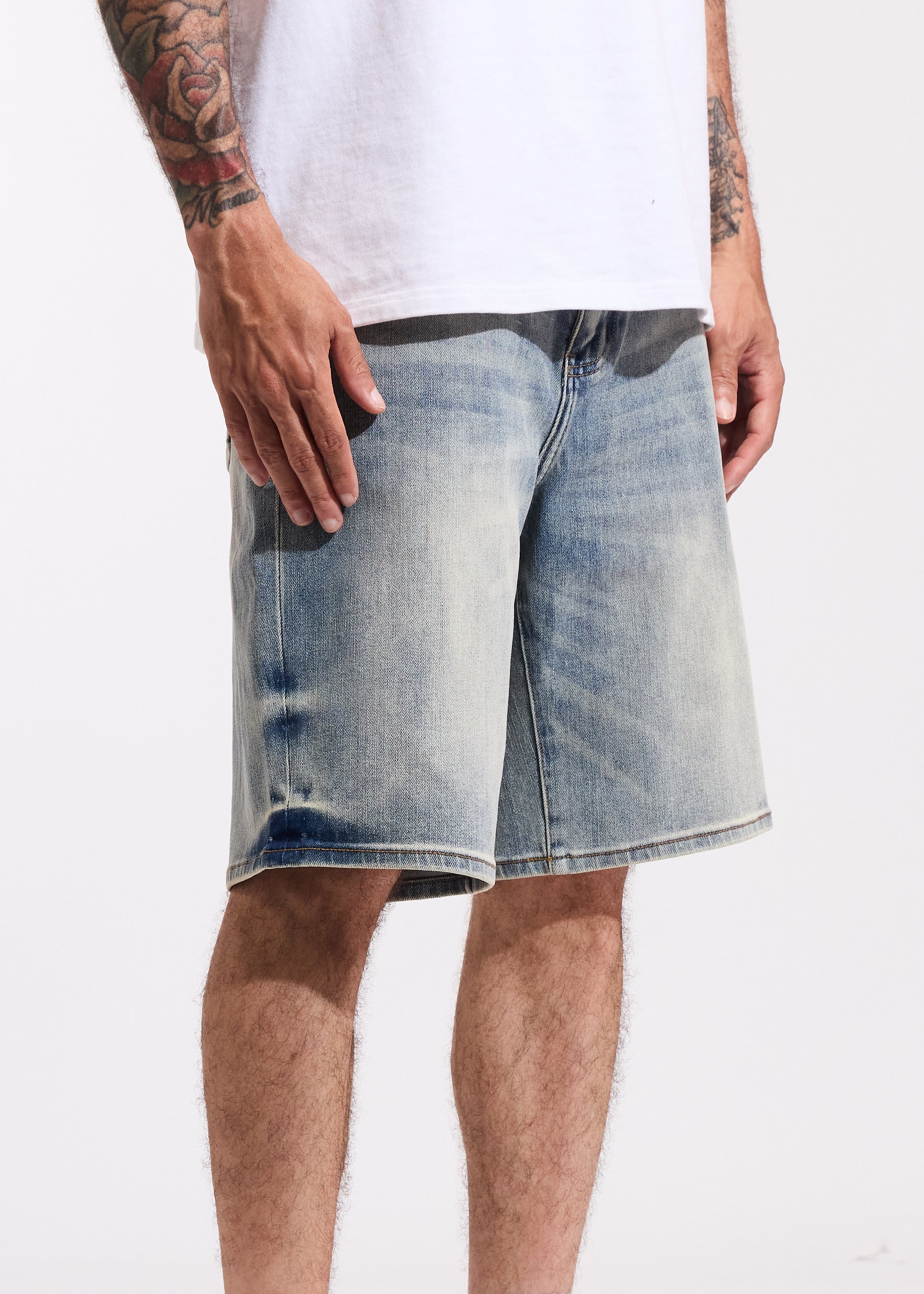 Cena Denim Shorts (Light Blue)