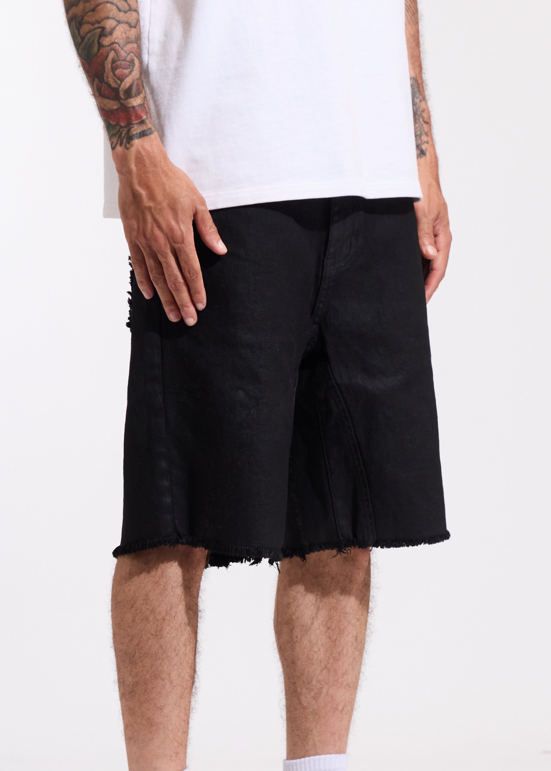 Cena Denim Shorts (Black Wax)