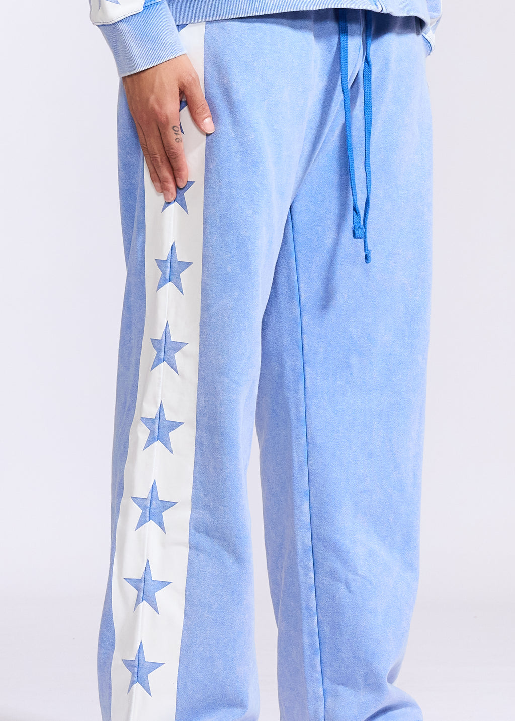 Star Sweatpants (Light Blue)