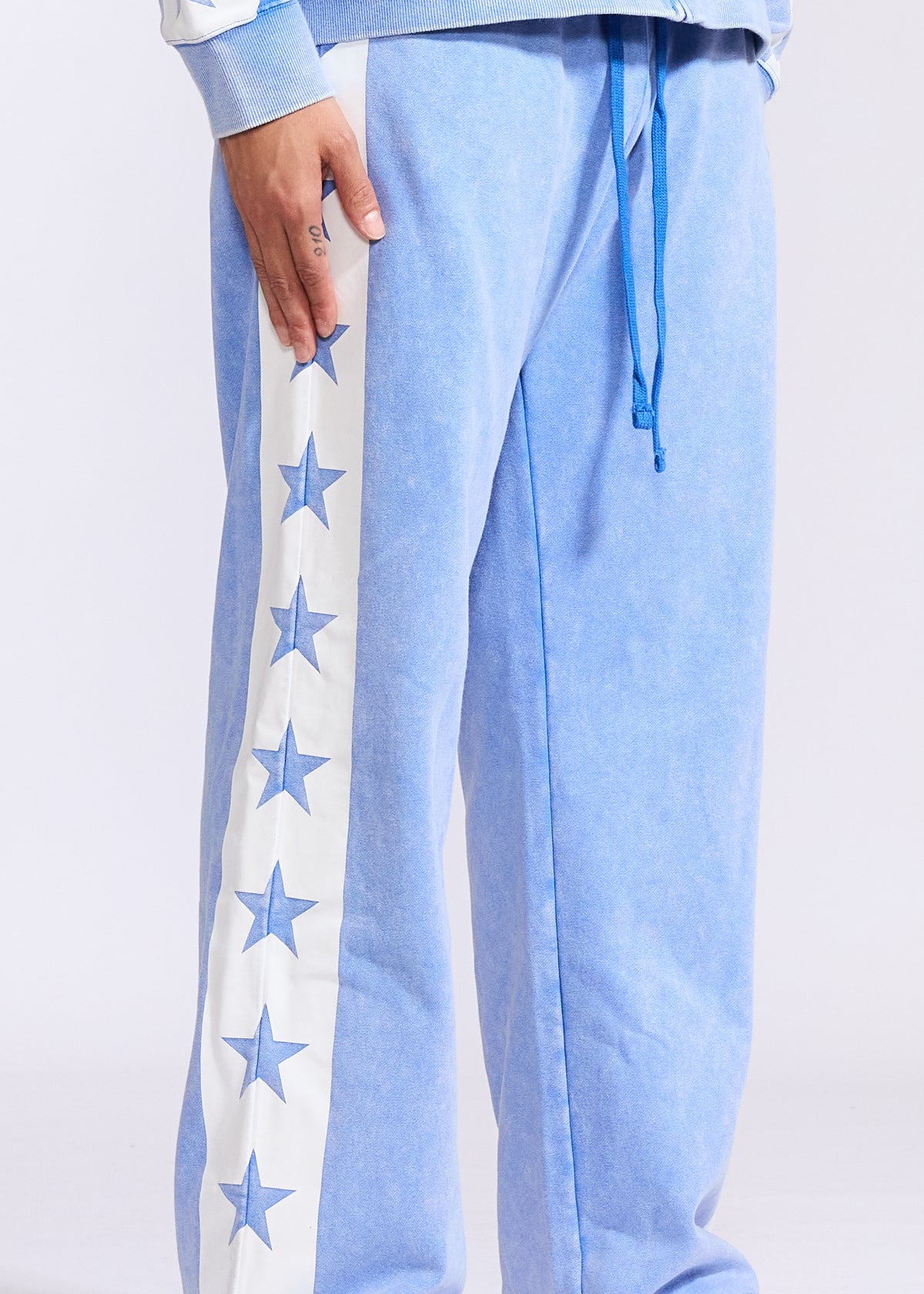 Star Sweatpants (Light Blue)
