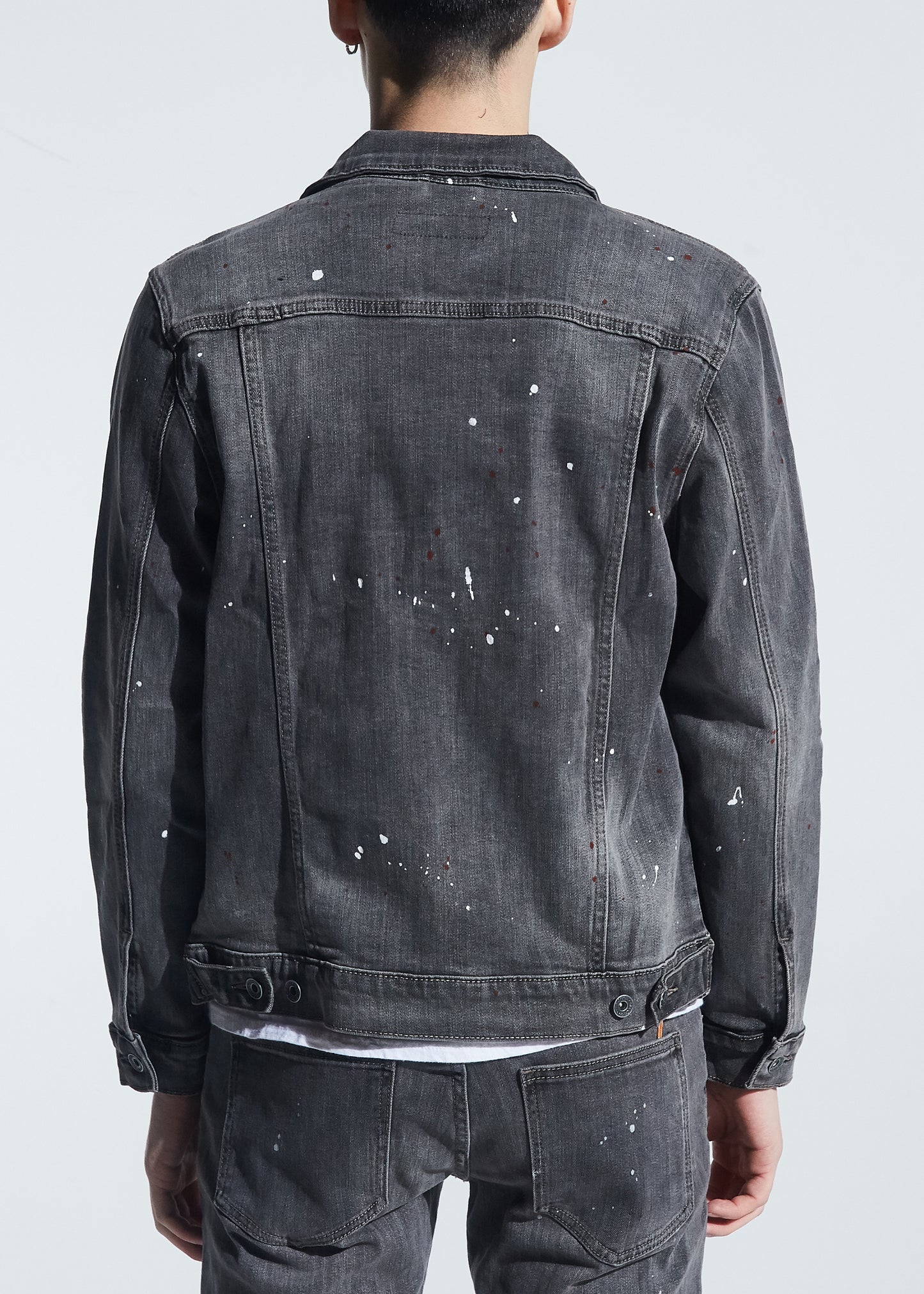 Bering Denim Jacket (Grey Paint Splatter)
