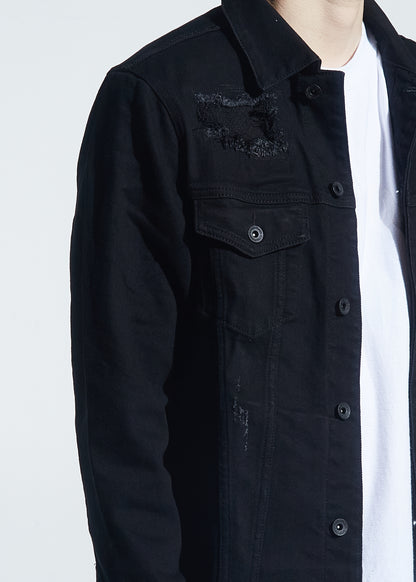 Bering Denim Jacket (Black Distressed)