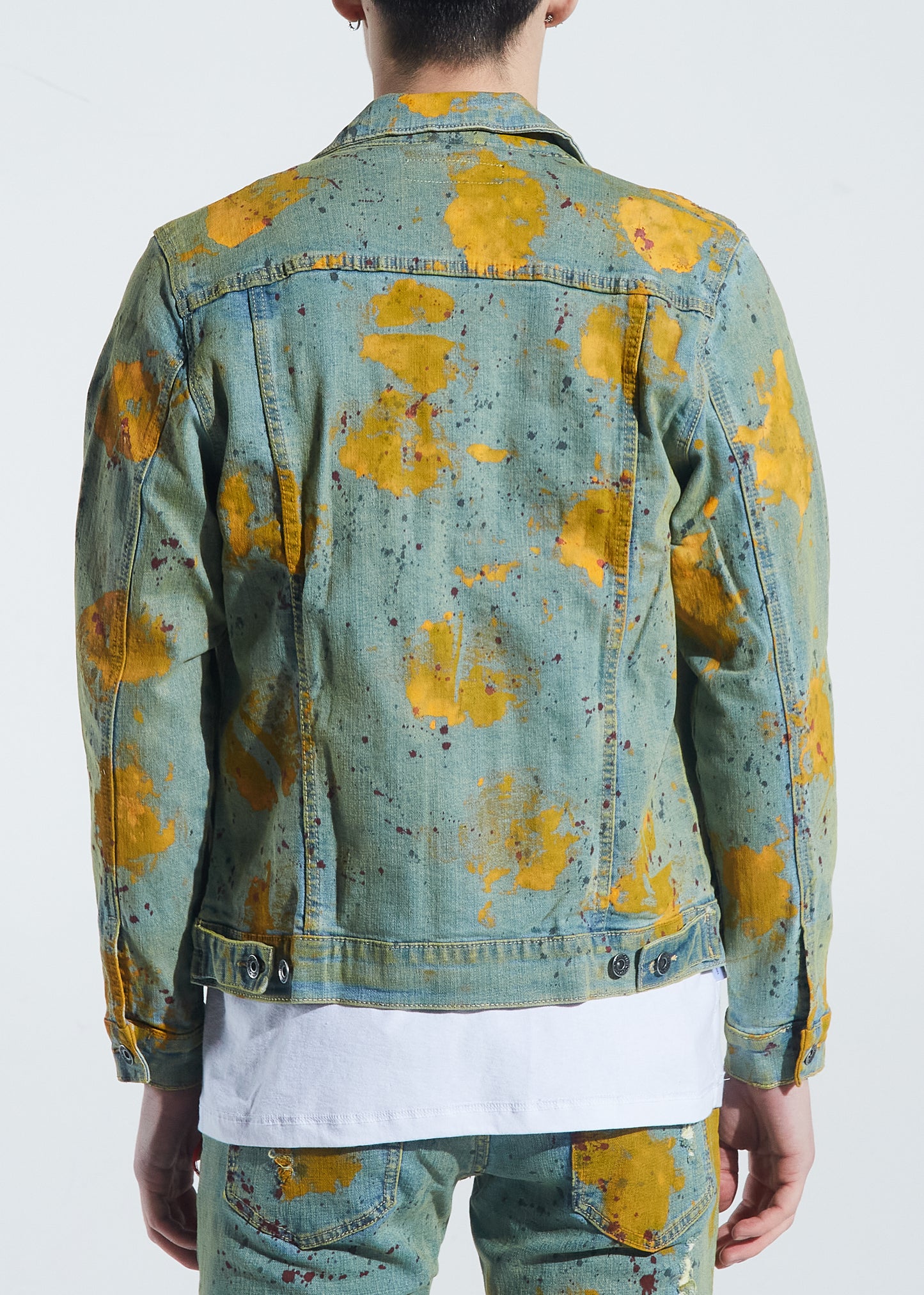Bering Denim Jacket (Yellow Paint Splatter)