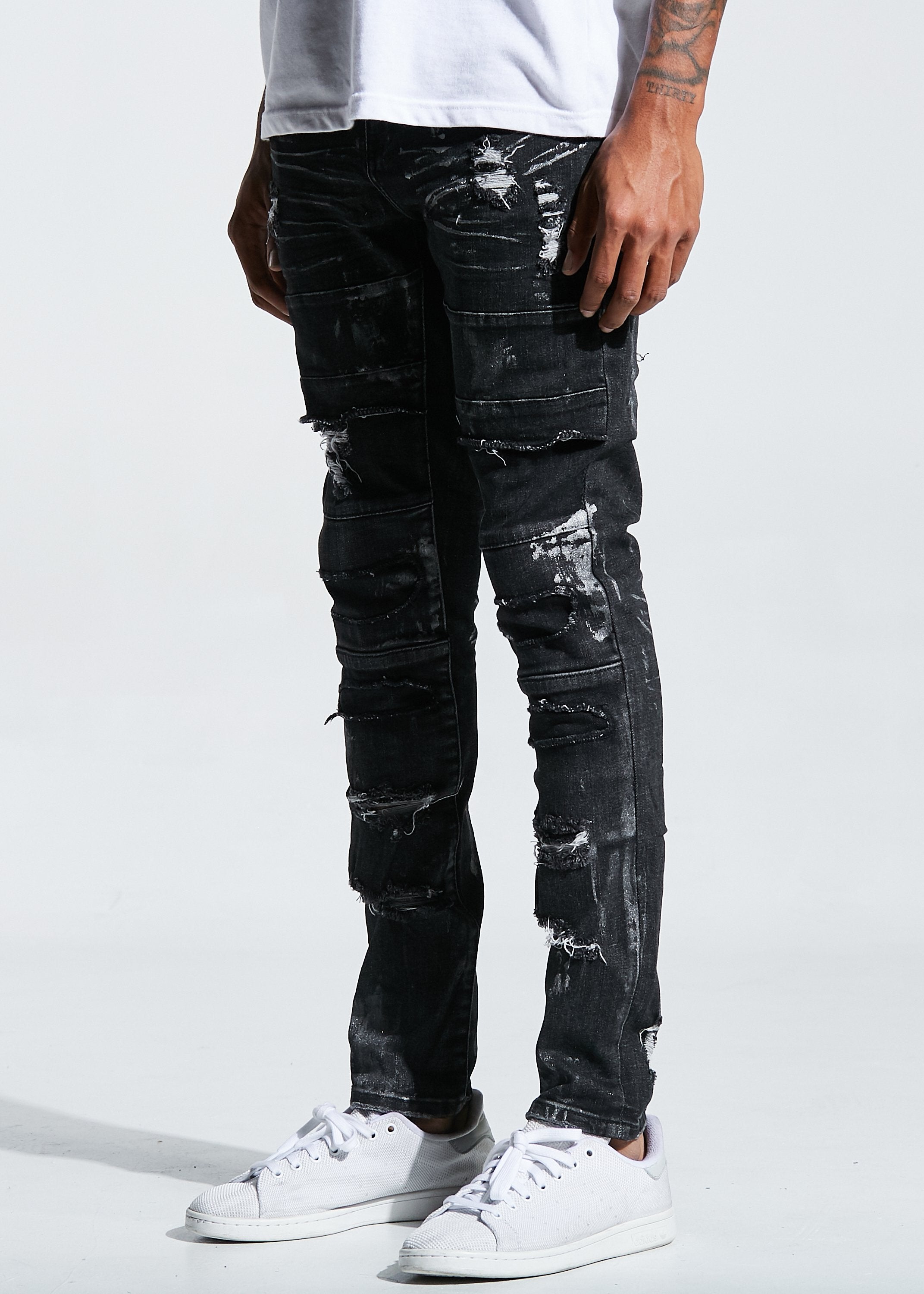 Crysp denim hot sale track pants