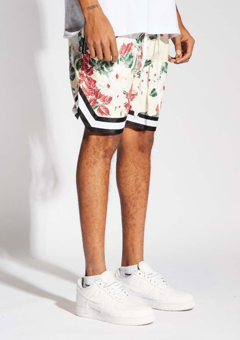 Jordan Ball Shorts Floral (Off White)