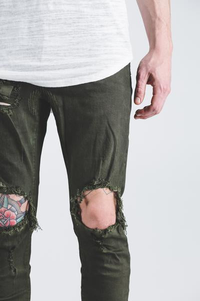 Pacific Denim (Olive Ripped)